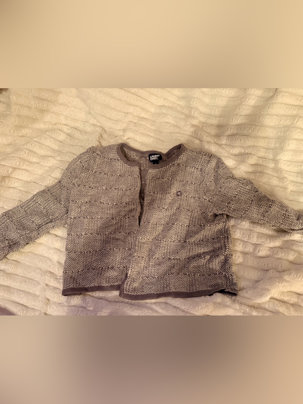 Chase Bank Gray and White Cropped Jacket